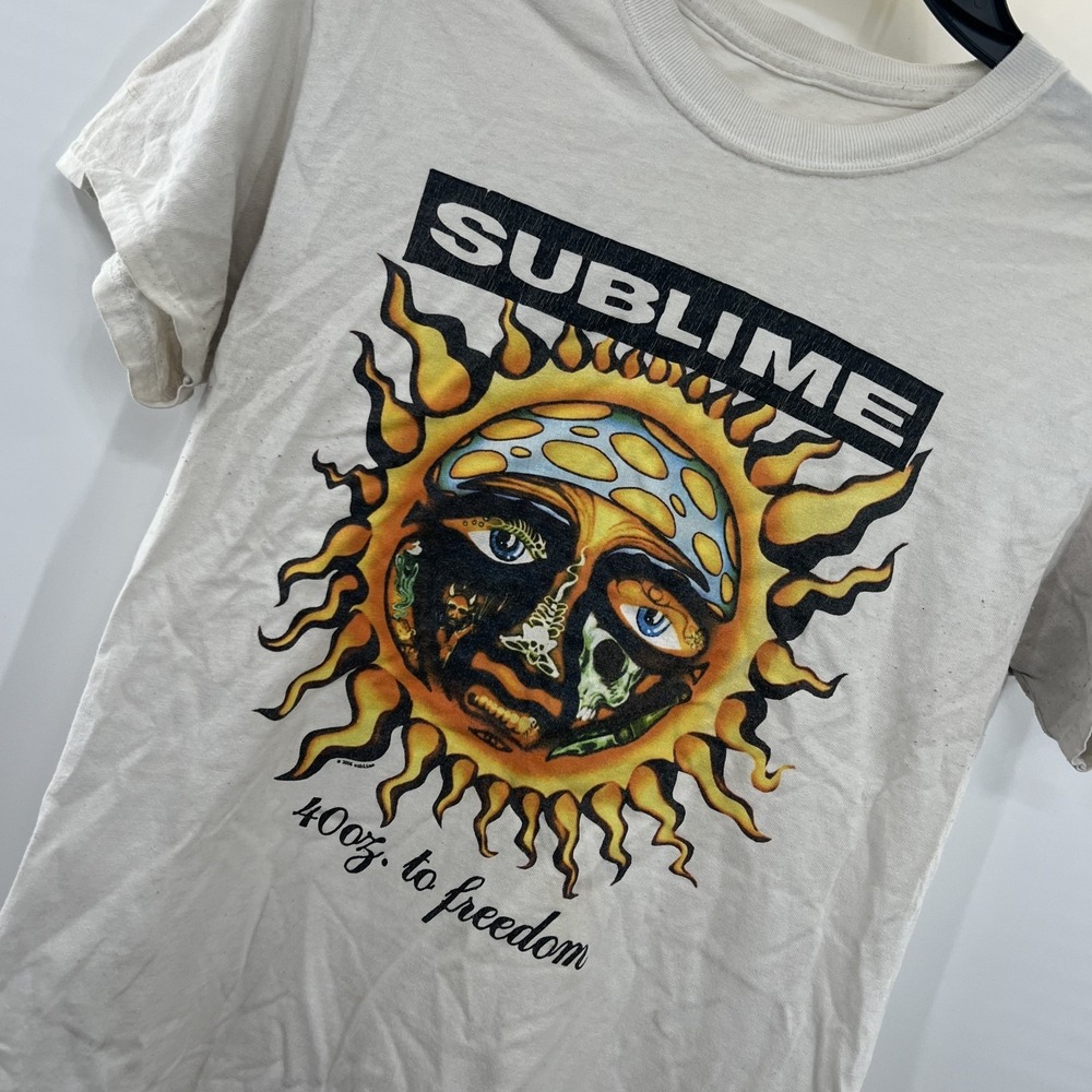 Vintage Sublime 40 Oz to Freedom Shirt Mens X Small Tour Band Rock Reggae *FLAWS